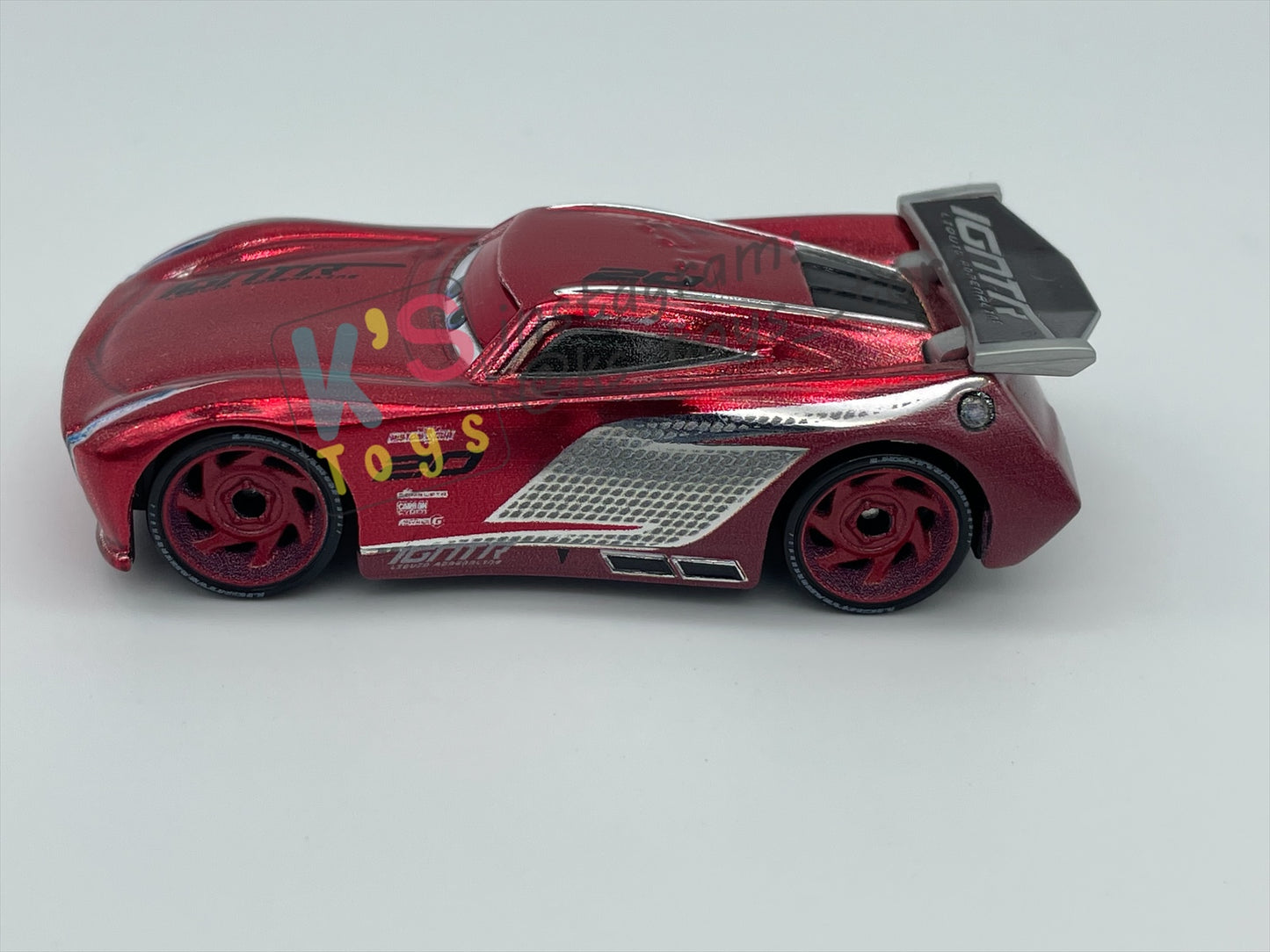 PRE-OWNED / LOOSE DISNEY PIXAR CARS - "RED RACING JACKSON STORM" RED RACING SERIES - MINT / NEAR MINT CONDITION - READ DESCRIPTION!!!!!!!!!!