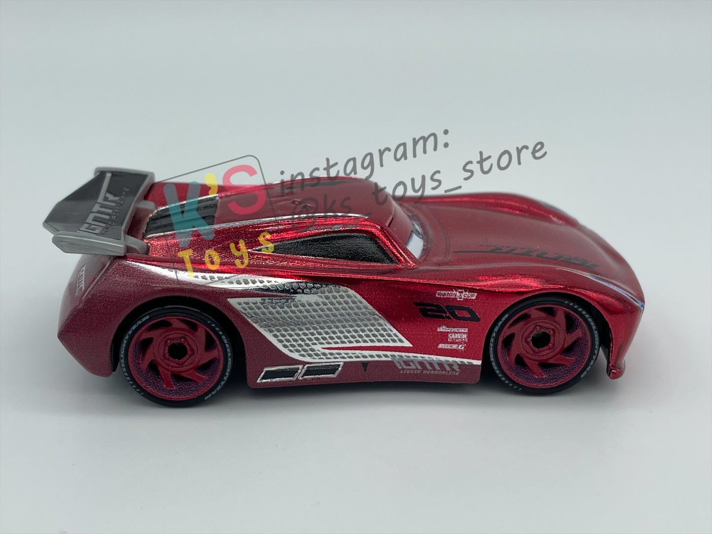 PRE-OWNED / LOOSE DISNEY PIXAR CARS - "RED RACING JACKSON STORM" RED RACING SERIES - MINT / NEAR MINT CONDITION - READ DESCRIPTION!!!!!!!!!!
