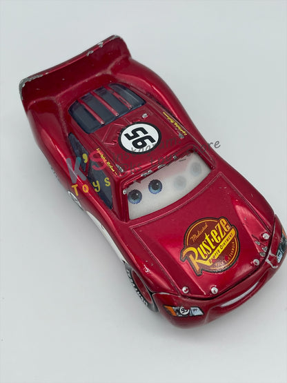 PRE-OWNED / LOOSE DISNEY PIXAR CARS BY MATTEL - "CRUISIN LIGHTNING MCQUEEN LENTICULAR EYES V2" - MY EYES CHANGES SERIES - PLAYED WITH CONDITION - READ DESCRIPTION!!!!!!!!!!!