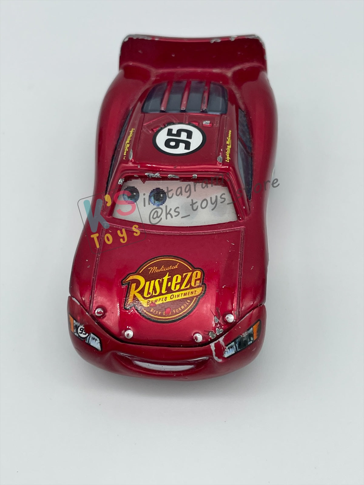 PRE-OWNED / LOOSE DISNEY PIXAR CARS BY MATTEL - "CRUISIN LIGHTNING MCQUEEN LENTICULAR EYES V2" - MY EYES CHANGES SERIES - PLAYED WITH CONDITION - READ DESCRIPTION!!!!!!!!!!!