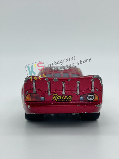 PRE-OWNED / LOOSE DISNEY PIXAR CARS BY MATTEL - "CRUISIN LIGHTNING MCQUEEN LENTICULAR EYES V2" - MY EYES CHANGES SERIES - PLAYED WITH CONDITION - READ DESCRIPTION!!!!!!!!!!!