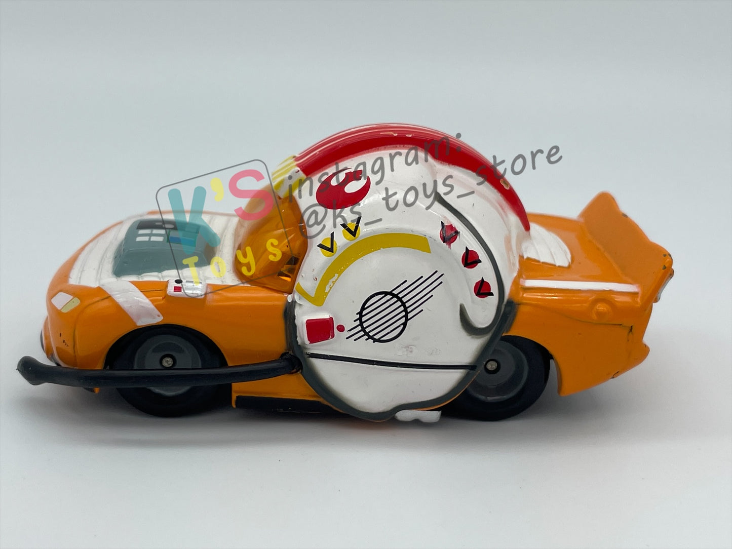 PRE-OWNED / LOOSE DISNEY PIXAR CARS BY MATTEL - "LIGHTNING MCQUEEN AS LUKE SKYWALKER" - STAR WARS SERIES - PLAYED WITH GOOD CONDITION - READ DESCRIPTION!!!!!!!!!!!
