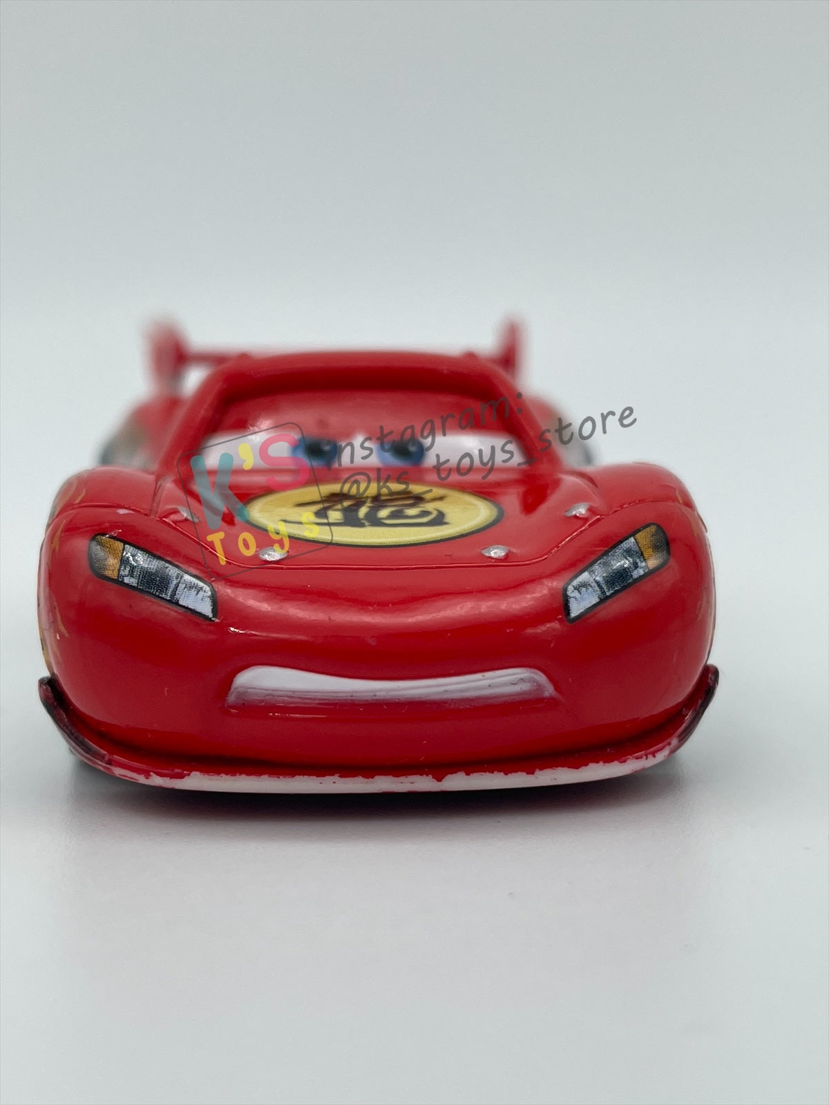 PRE-OWNED / LOOSE DISNEY PIXAR CARS BY MATTEL - "DRAGON LIGHTNING MCQUEEN WITH OIL STAINS" - TOKYO MATER SERIES - PLAYED WITH CONDITION - READ DESCRIPTION!!!!!!!!!!!