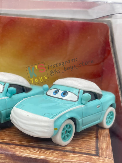 DISNEY PIXAR CARS 1:55 BY MATTEL - CARS TOON RESCUE SQUAD MATER 4-PACK GIFT SET "BURNT LIGHTNING MCQUEEN, DR MATER, NURSE MIA AND NURSE TIA" - BNIB