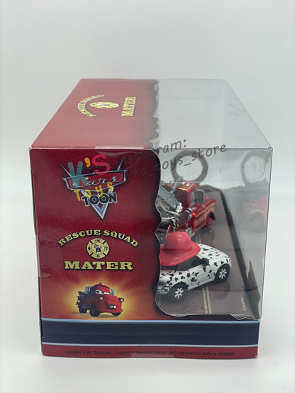 DISNEY PIXAR CARS 1:55 BY MATTEL - EXCLUSIVE SDCC 2009 CARS TOON RESCUE SQUAD MATER 3-PACK GIFT SET "RESCUE SQUAD MATER, DALMATIAN MIA AND DALMATIAN TIA" - BNIB