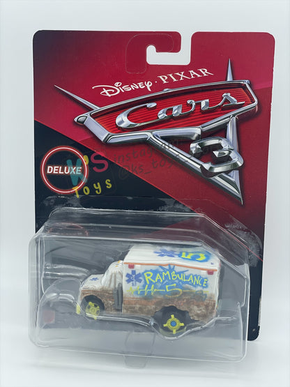 DELUXE DISNEY PIXAR CARS BY MATTEL - DR DAMAGE - CARS 3 SERIES - BNIP - READ DESCRIPTION!!!!