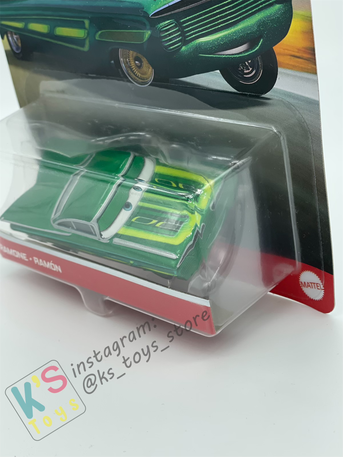 DISNEY PIXAR CARS BY MATTEL, RAMONE (GREEN) - BNIP