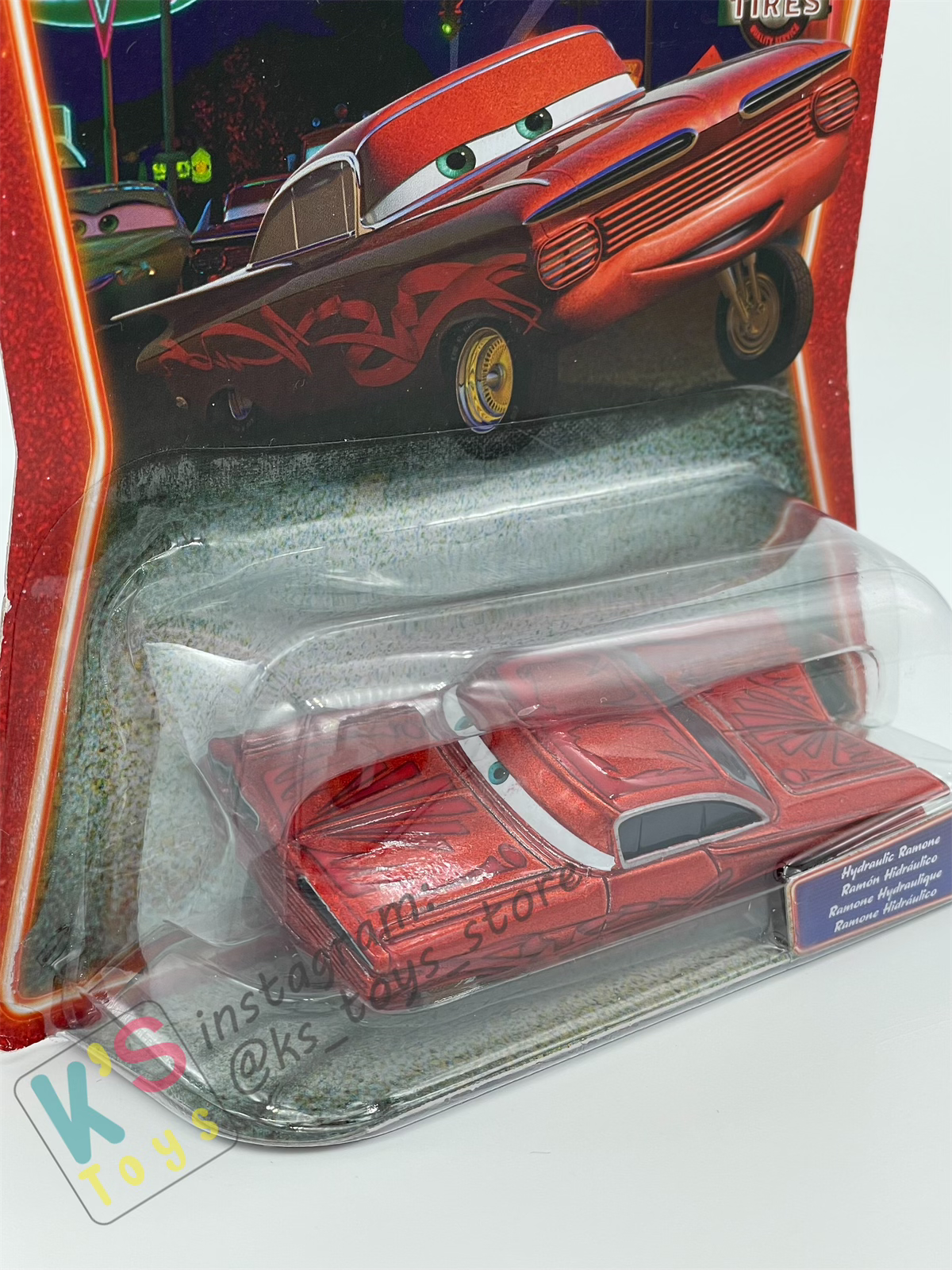 DISNEY PIXAR CARS BY MATTEL, HYDRAULIC RAMONE - SUPERCHARGED - BNIP