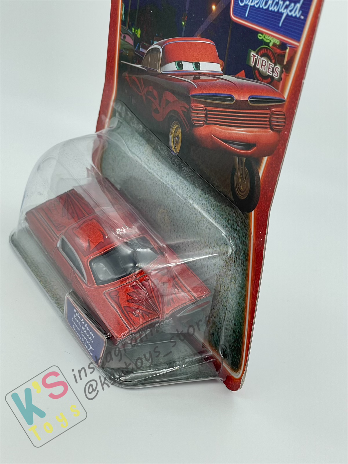 DISNEY PIXAR CARS BY MATTEL, HYDRAULIC RAMONE - SUPERCHARGED - BNIP