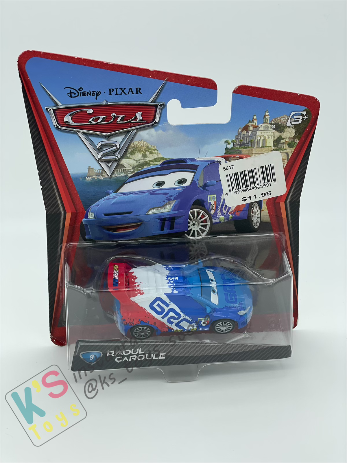 DISNEY PIXAR CARS BY MATTEL, RAOUL CAROULE - CARS 2 - BNIP
