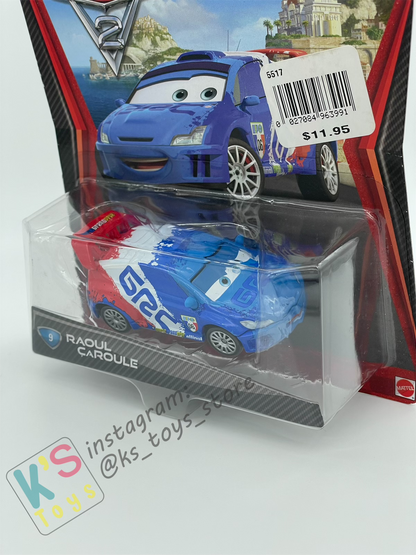 DISNEY PIXAR CARS BY MATTEL, RAOUL CAROULE - CARS 2 - BNIP