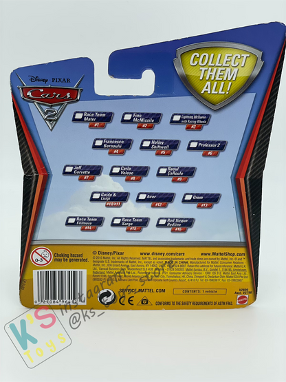 DISNEY PIXAR CARS BY MATTEL, RAOUL CAROULE - CARS 2 - BNIP