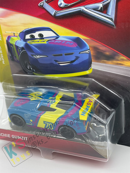 DISNEY PIXAR CARS BY MATTEL, RICHIE GUNZIT - NEXT-GEN PISTON CUP - BNIP