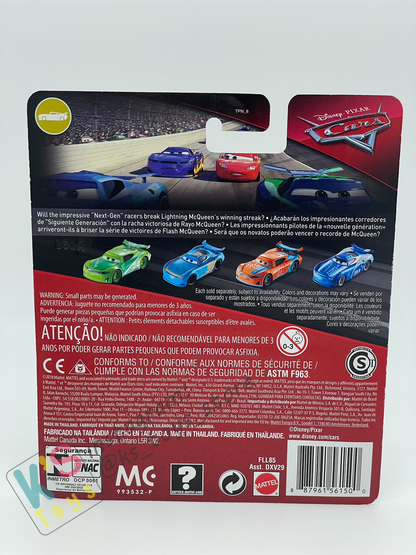 DISNEY PIXAR CARS BY MATTEL, RICHIE GUNZIT - NEXT-GEN PISTON CUP - BNIP