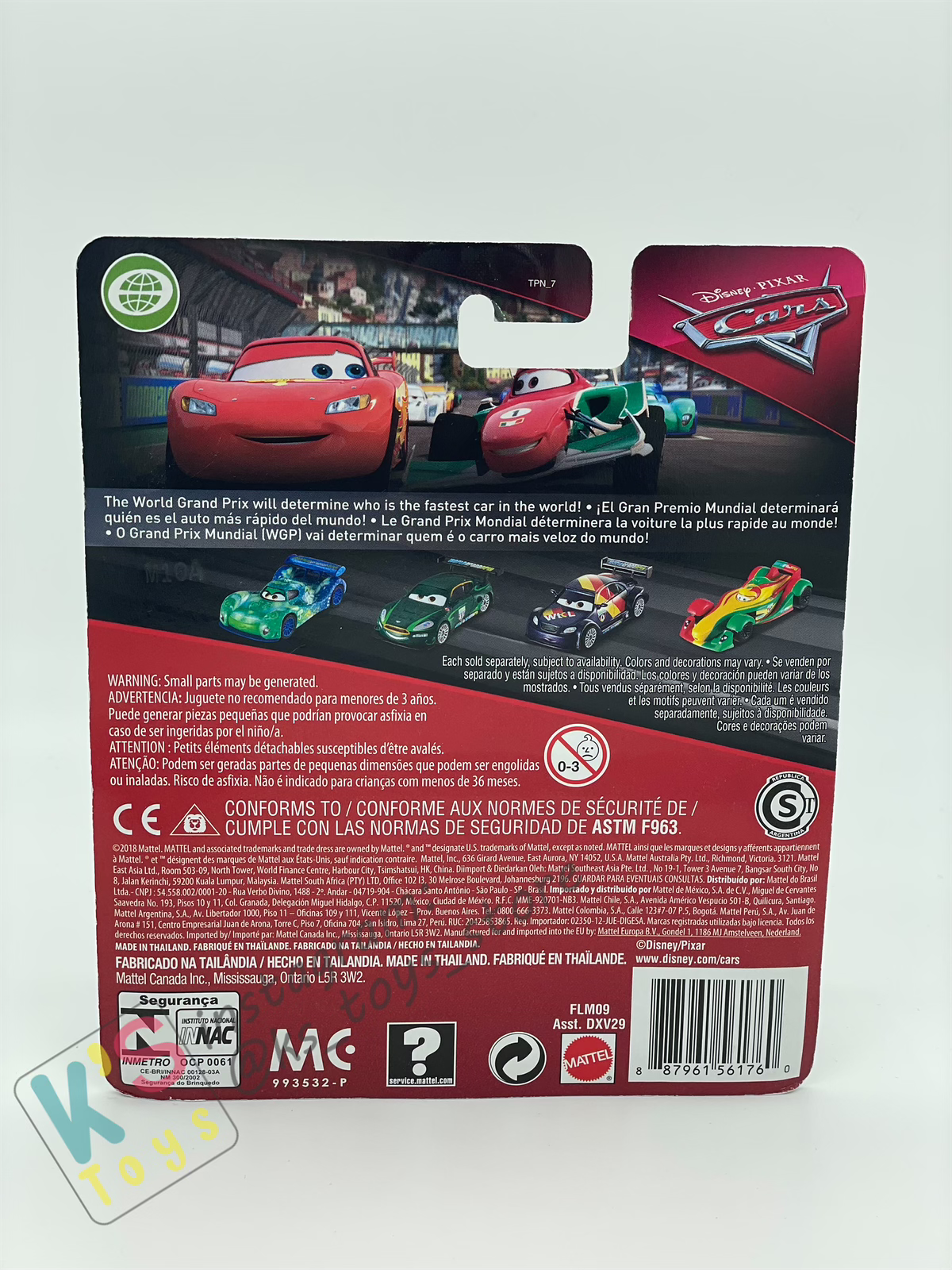 DISNEY PIXAR CARS BY MATTEL, WORLD GRAND PRIX SHU TODOROKI - BNIP