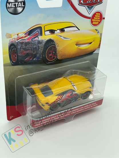 DISNEY PIXAR CARS BY MATTEL, TRACK DAMAGE CRUZ RAMIREZ - BNIP