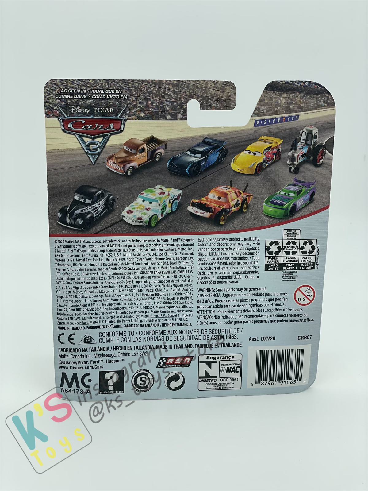 DISNEY PIXAR CARS BY MATTEL, SHELDON SHIFTER - BNIP