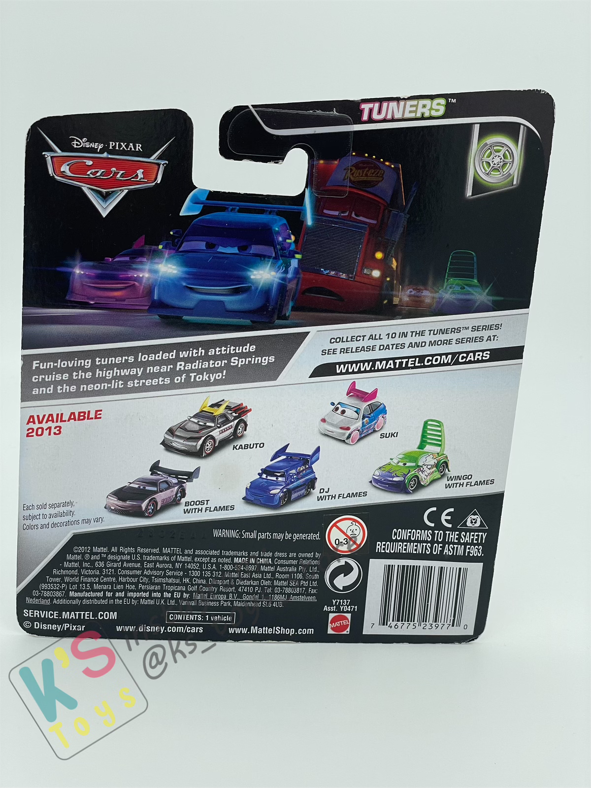 DISNEY PIXAR CARS BY MATTEL, SUKI - TUNERS - BNIP