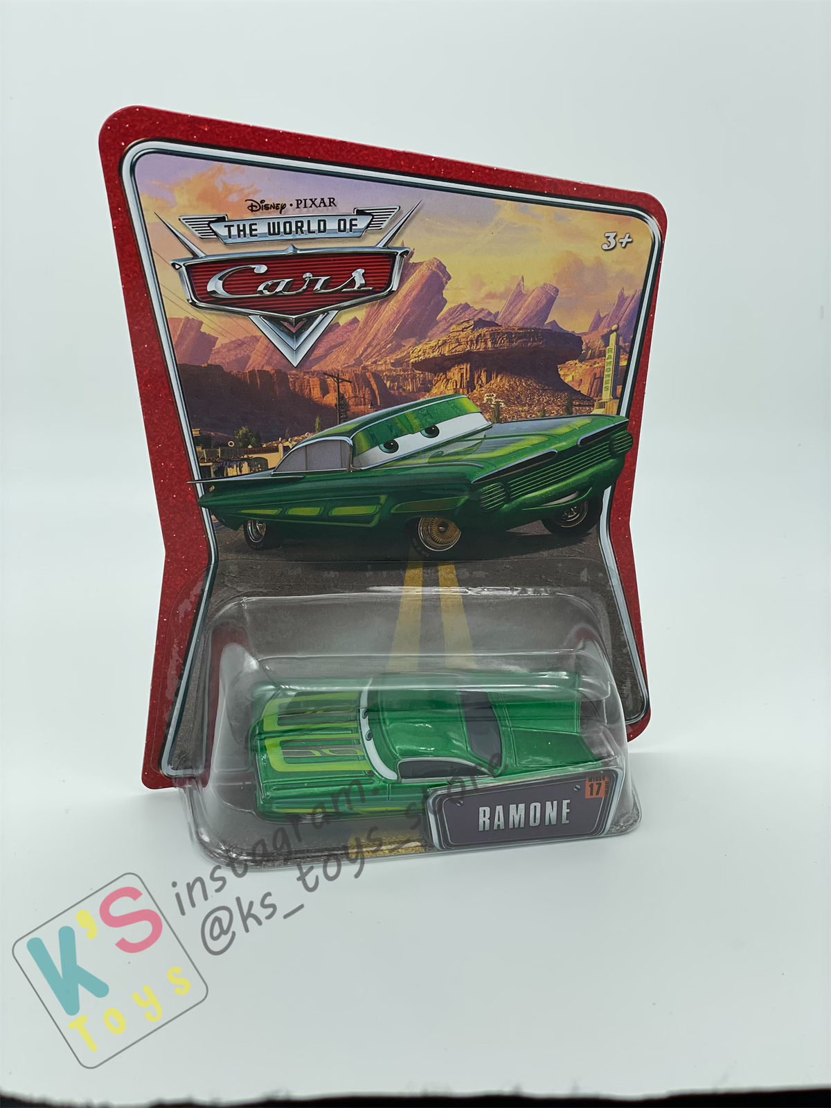 DISNEY PIXAR CARS BY MATTEL, GREEN RAMONE -TEH WORLD OF CARS - BNIP