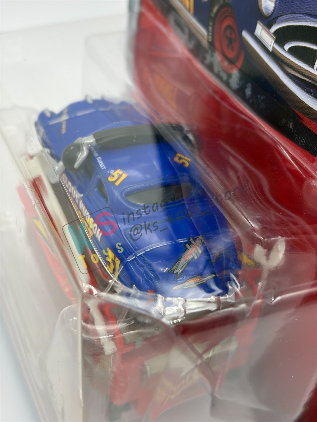 Rare Disney Pixar Cars by Mattel, Fabulous Hudson with Stand - BNIP