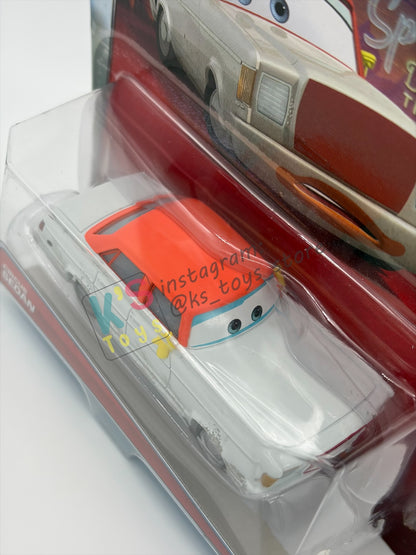 DISNEY PIXAR CARS BY MATTEL 1:55, "CIRCUS SEDAN" - SUPER CHASE SERIES - BNIP