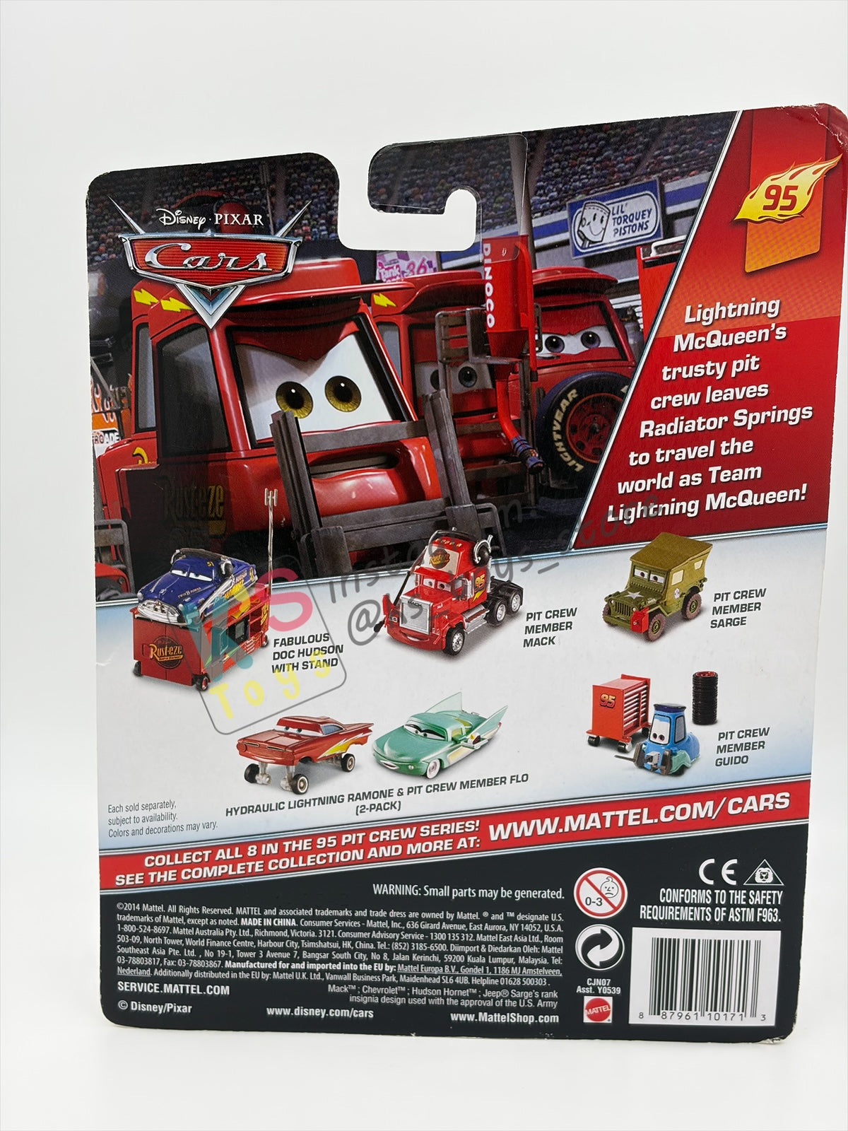Rare Disney Pixar Cars by Mattel, Fabulous Hudson with Stand - BNIP