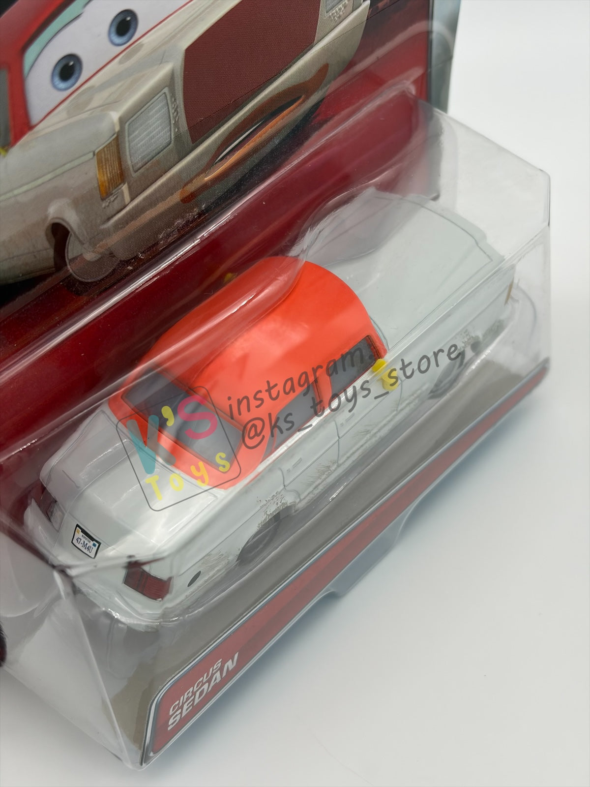 DISNEY PIXAR CARS BY MATTEL 1:55, "CIRCUS SEDAN" - SUPER CHASE SERIES - BNIP