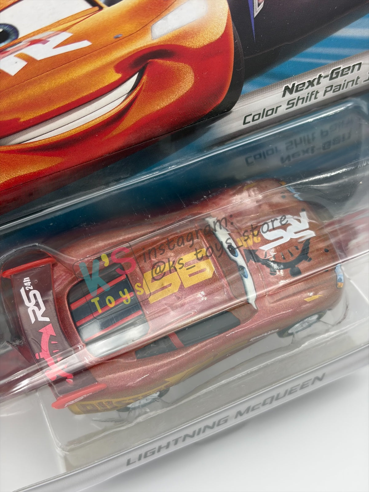 DISNEY PIXAR CARS BY MATTEL 1:55, "LIGHTNING MCQUEEN" - RS 24H ENDURANCE RACE SERIES - BNIP