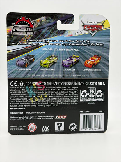 DISNEY PIXAR CARS BY MATTEL 1:55, "LIGHTNING MCQUEEN" - RS 24H ENDURANCE RACE SERIES - BNIP