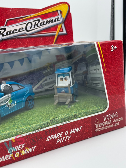 Gift Set Disney Pixar Cars 1:55 - 3-PACK SPARE O MIINT, CHIEF SPARE O MINT AND SPARE O MINT PITTY  - BNIP