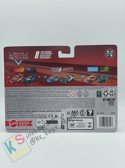 Disney Pixar Cars 1:55 2-Pack SAGE VANDERSPIN - MURRAY CLUTCHBURN WITH ACCESSORIES - BNIP