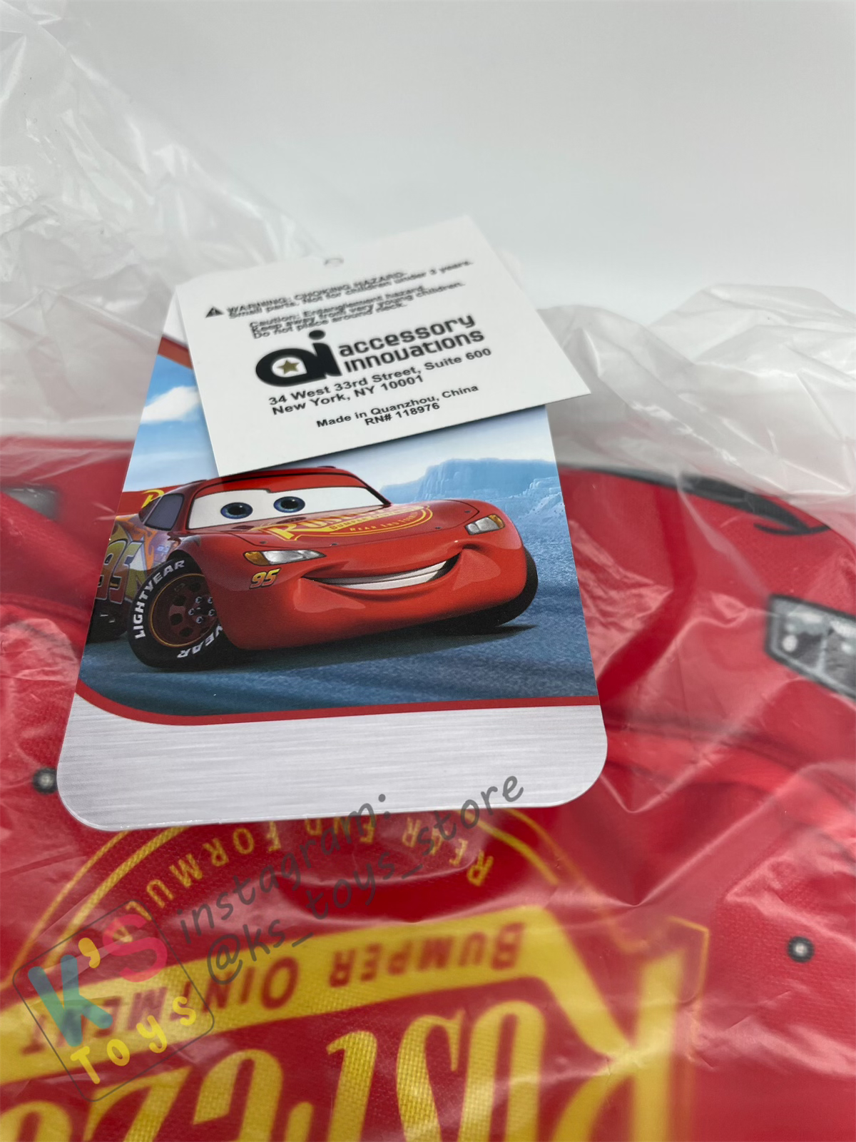 KIDS LIGHTNING MCQUEEN BACKPACK 12"- BNWT