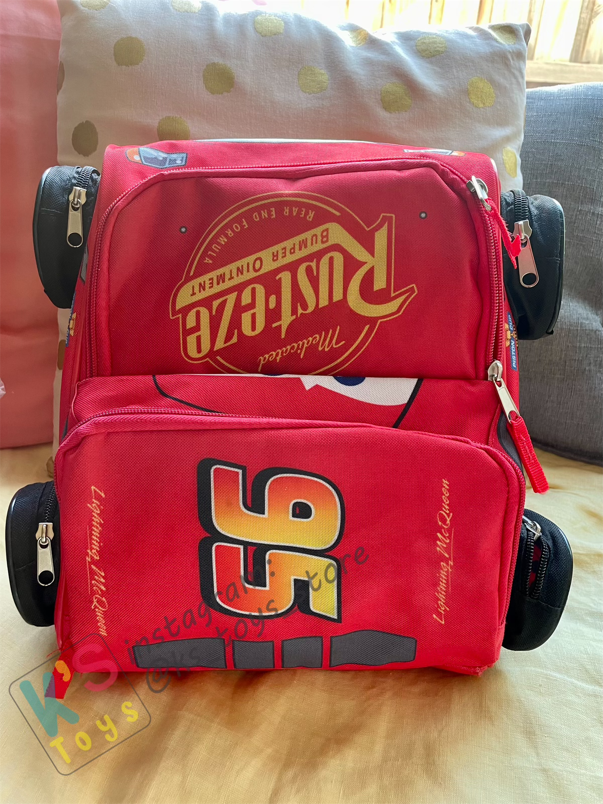 KIDS LIGHTNING MCQUEEN BACKPACK 12"- BNWT