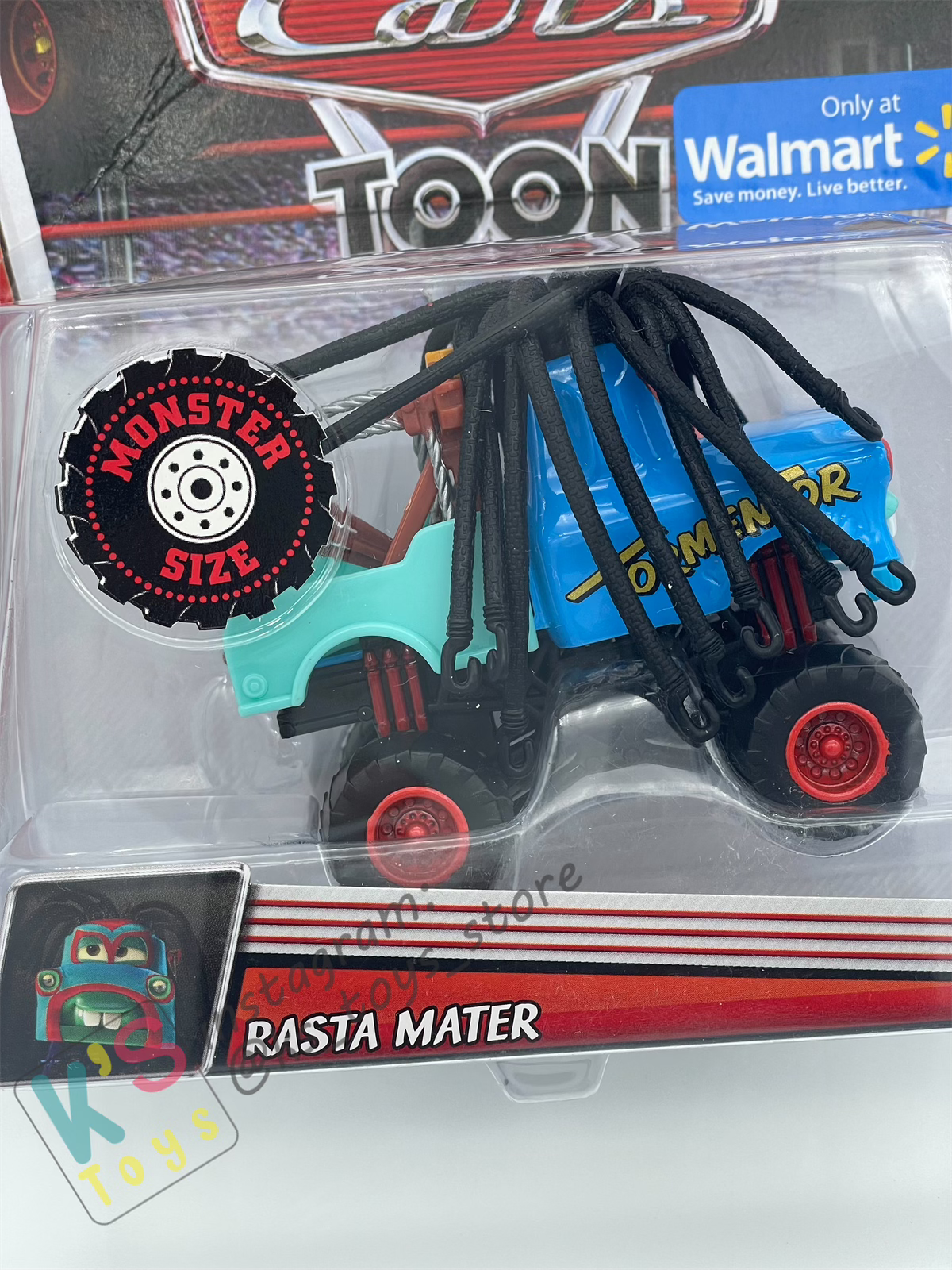 DELUXE DISNEY PIXAR CARS "RASTA MATER"- MONSTER TRUCK MATER - Cars Toon ONLY AT WALLMART - BNIP