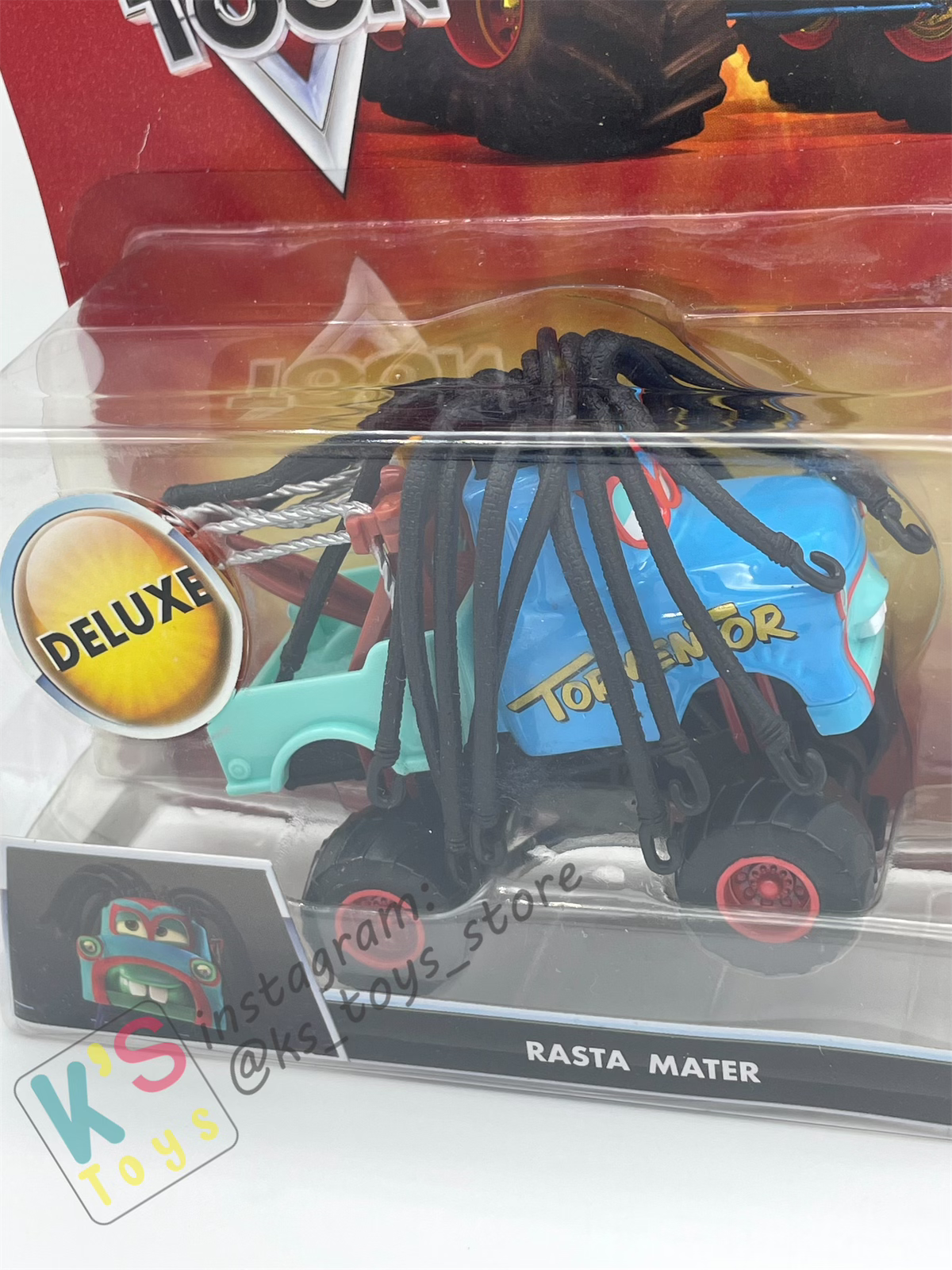 DELUXE DISNEY PIXAR CARS "RASTA MATER"- MONSTER TRUCK MATER - Cars Toon - BNIP