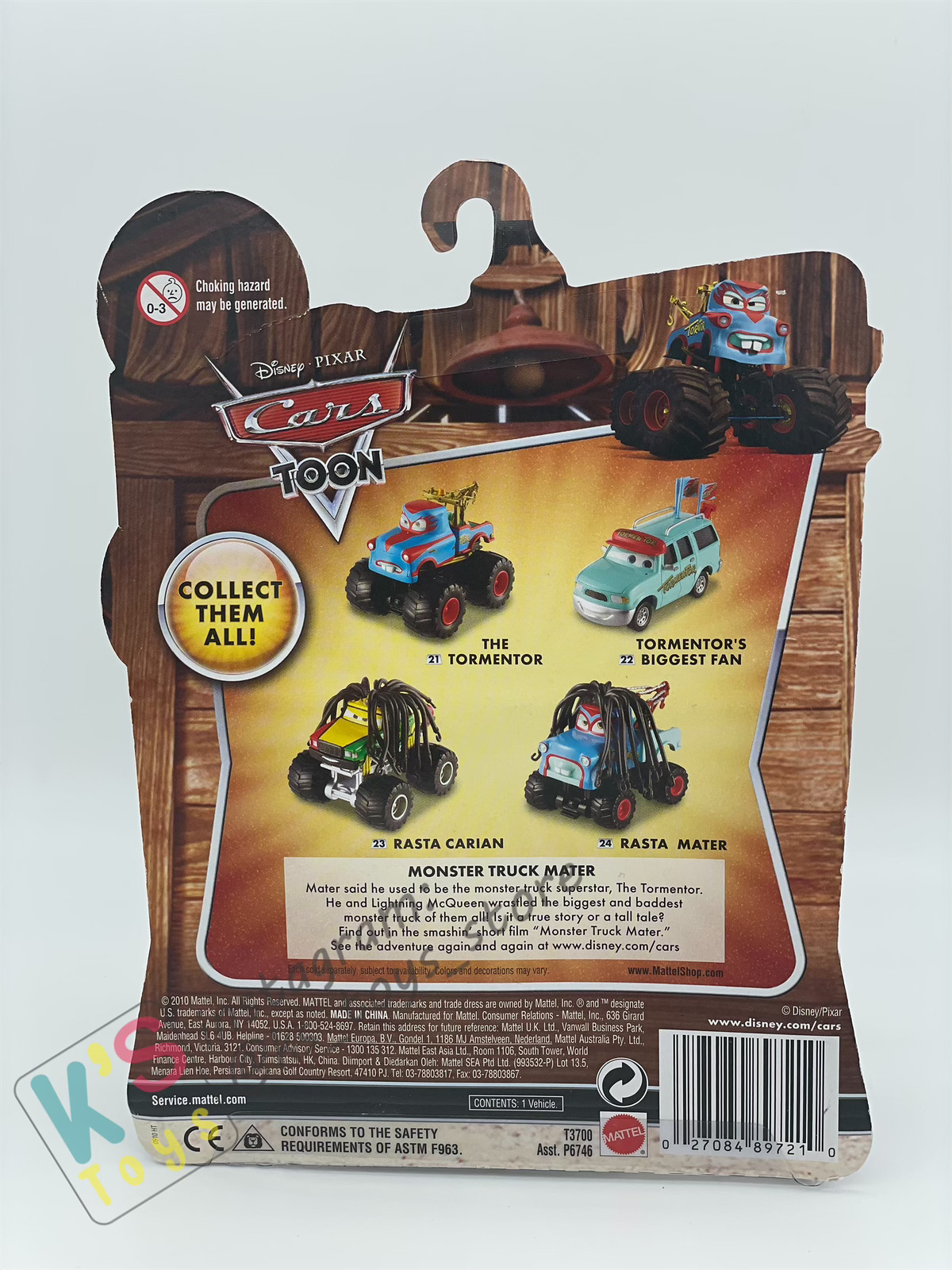 DELUXE DISNEY PIXAR CARS "RASTA MATER"- MONSTER TRUCK MATER - Cars Toon - BNIP