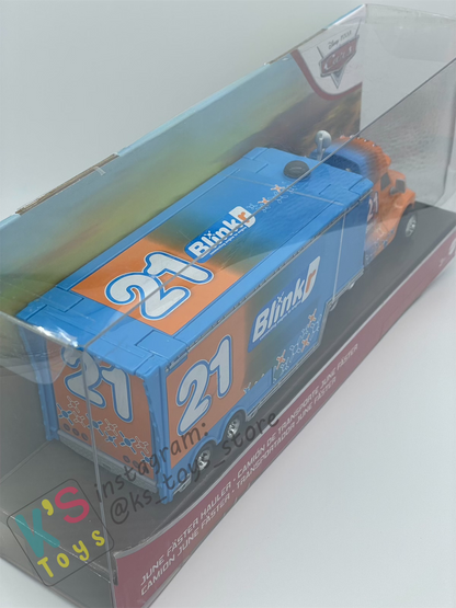 Hauler Disney Pixar Cars by Mattel, JUNE FASTER HAULER #21 BLINK- BNIP