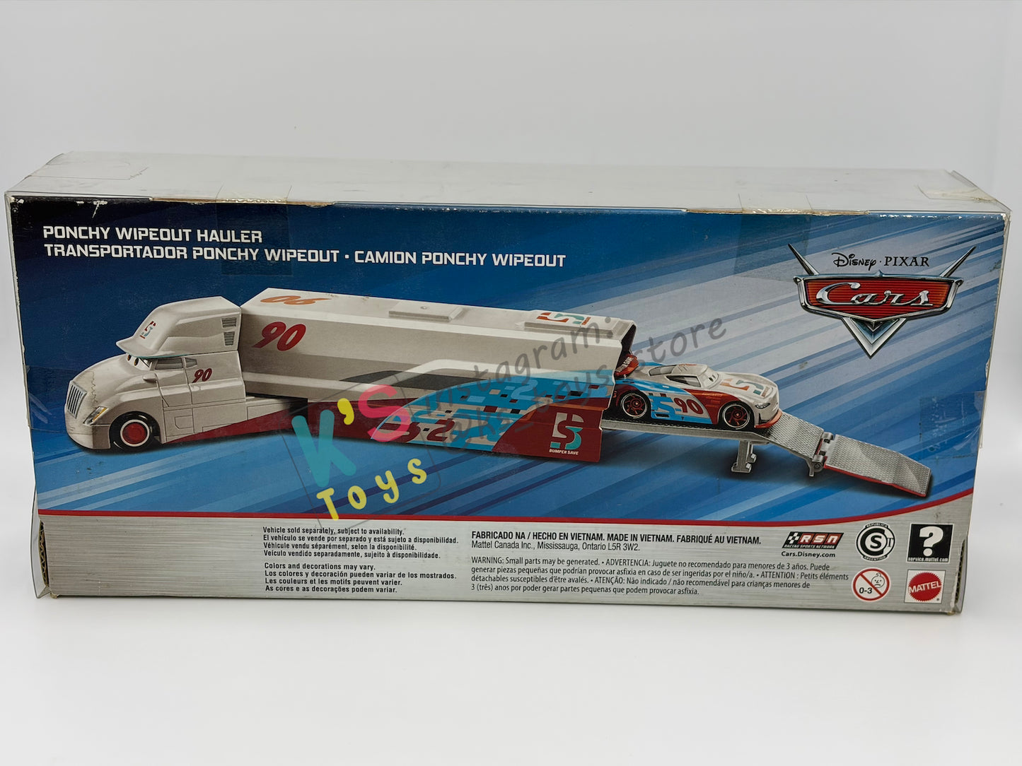 Hauler Disney Pixar Cars by Mattel, 2019 Ponchy Wipeout Hauler - BNIP