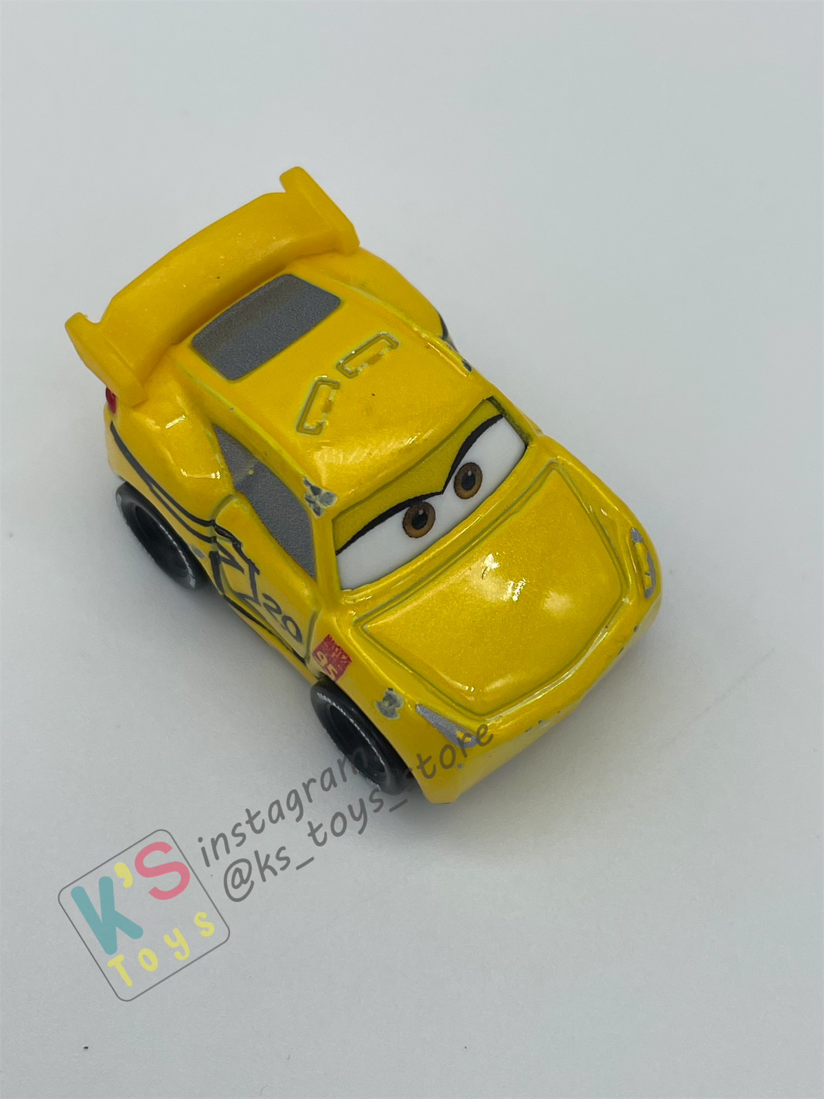 Loose Mini Racers Pixar Disney Cars, Cruz Ramirez as Storm (Thomasville Cruz) - Played Condition