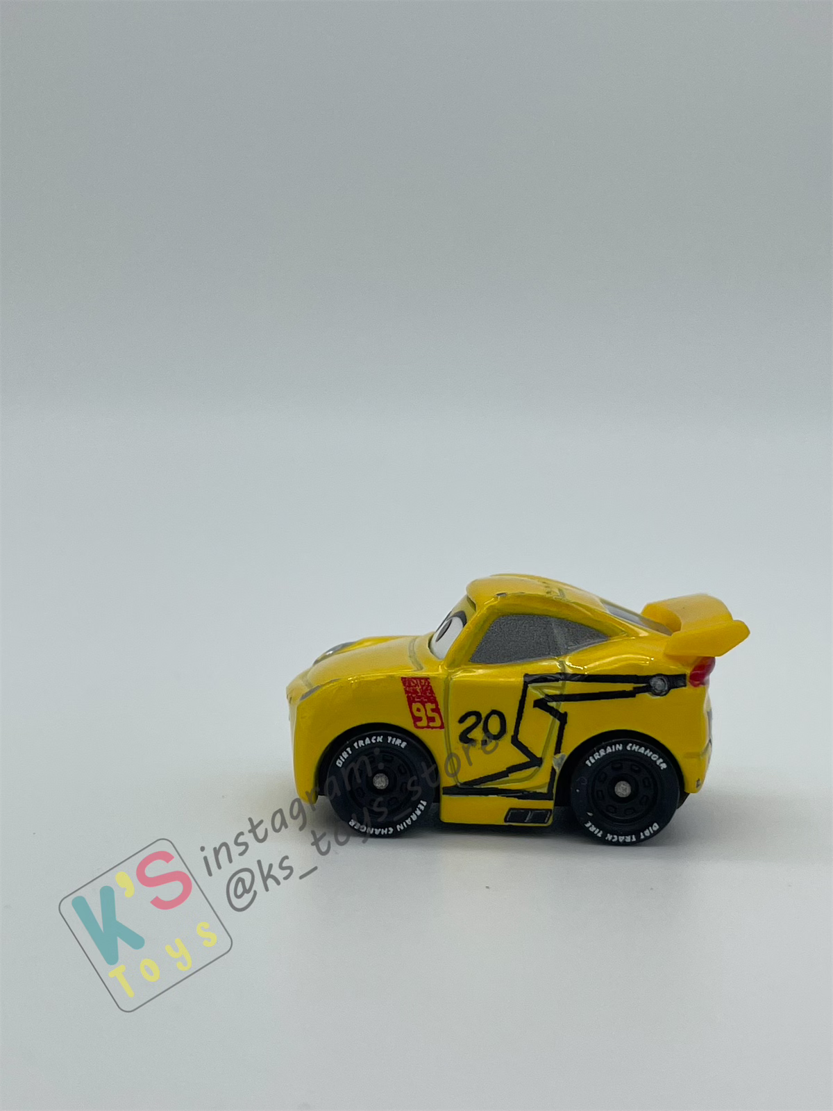 Loose Mini Racers Pixar Disney Cars, Cruz Ramirez as Storm (Thomasville Cruz) - Played Condition