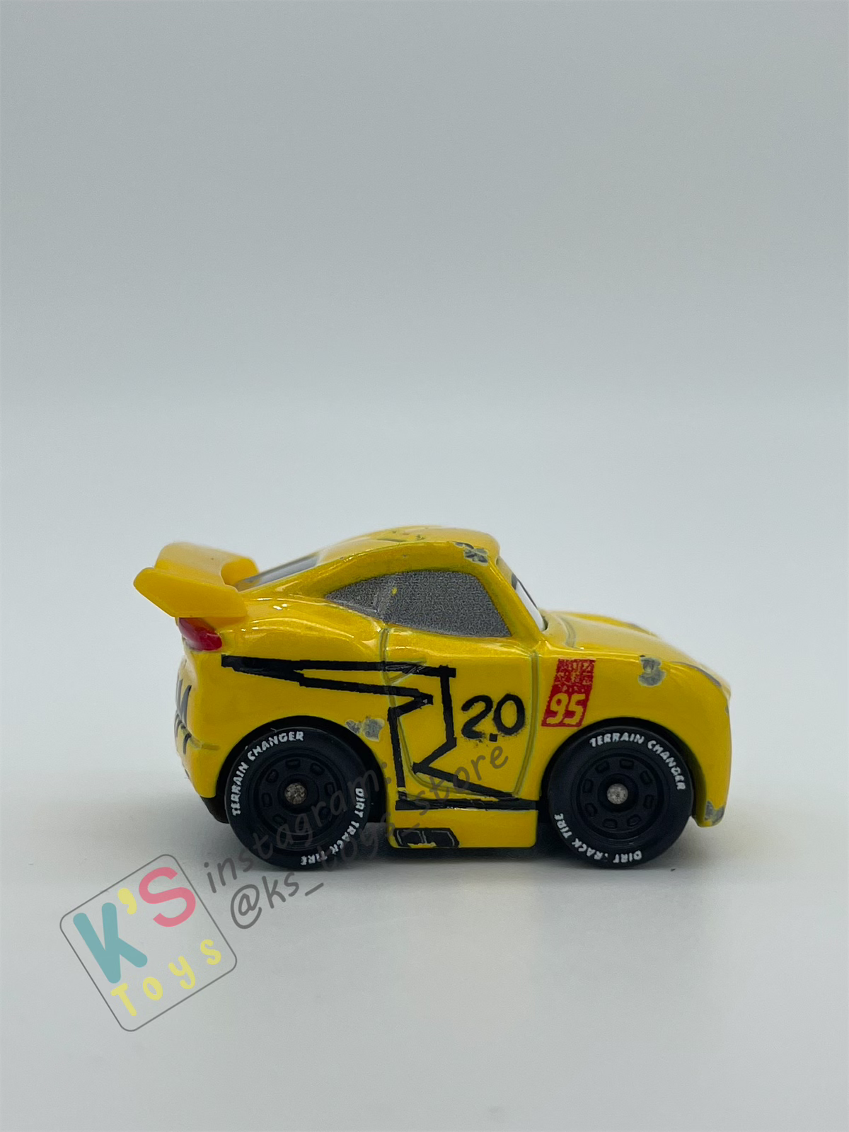 Loose Mini Racers Pixar Disney Cars, Cruz Ramirez as Storm (Thomasville Cruz) - Played Condition