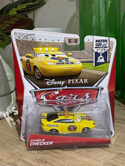 DISNEY PIXAR CARS "CHARLIE CHECKER" PISTON CUP SERIES- BNIP