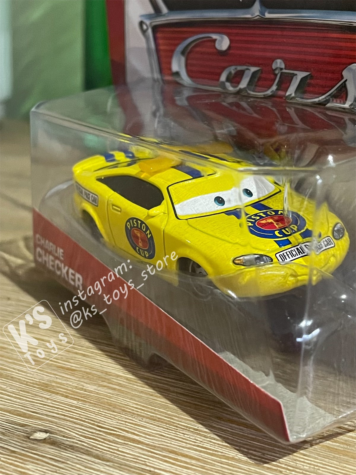 DISNEY PIXAR CARS "CHARLIE CHECKER" PISTON CUP SERIES- BNIP