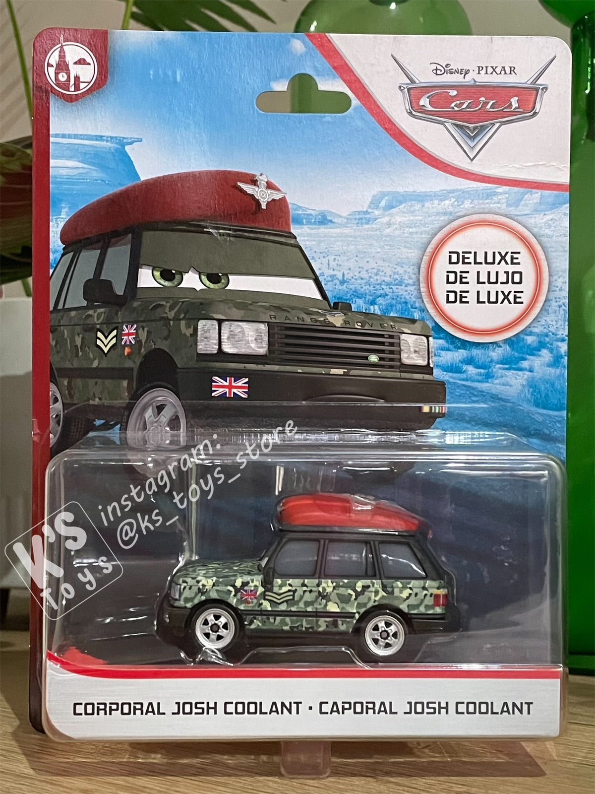 DELUXE DISNEY PIXAR CARS "CORPORAL JOSH COOLANT" LONDON CHASE SERIES - BNIP