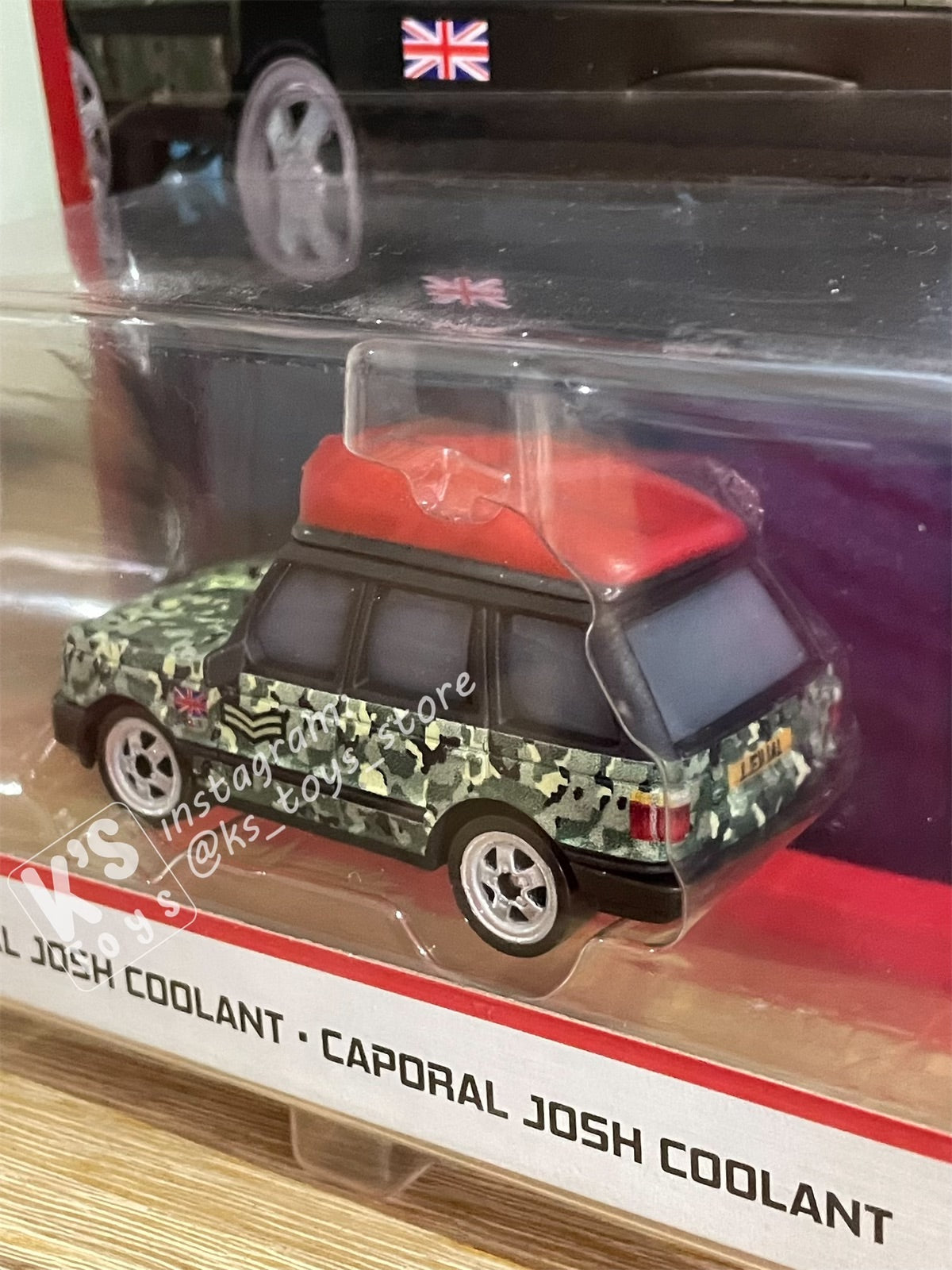 DELUXE DISNEY PIXAR CARS "CORPORAL JOSH COOLANT" LONDON CHASE SERIES - BNIP