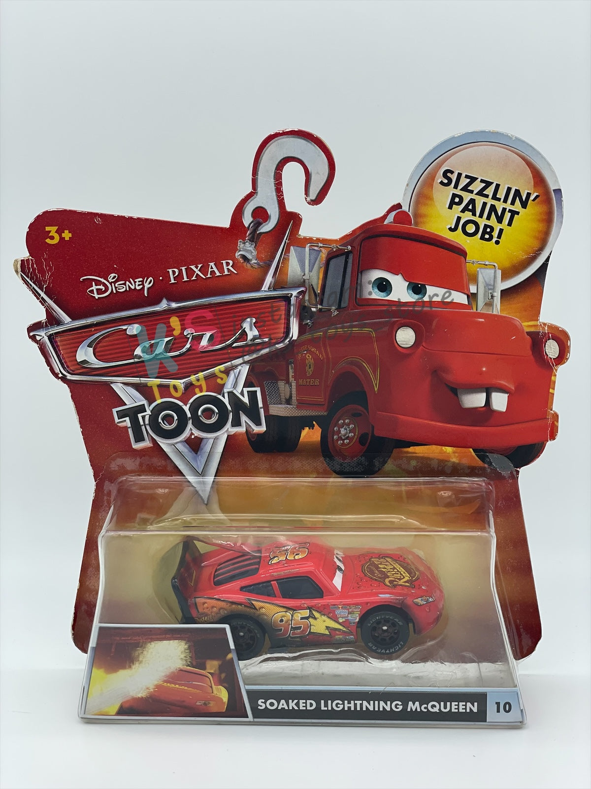 DISNEY PIXAR CARS BY MATTEL, "SOAKED LIGHTNING MCQUEEN" - BNIP