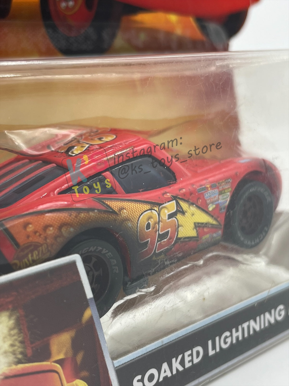 DISNEY PIXAR CARS BY MATTEL, "SOAKED LIGHTNING MCQUEEN" - BNIP