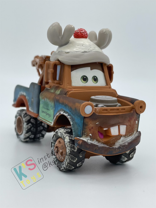 PRE-OWNED / LOOSE DISNEY PIXAR CARS - "REINDEER MATER" - MATER SAVES CHRISTMAS SERIES - DISPLAYED CONDITION