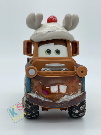 PRE-OWNED / LOOSE DISNEY PIXAR CARS - "REINDEER MATER" - MATER SAVES CHRISTMAS SERIES - DISPLAYED CONDITION
