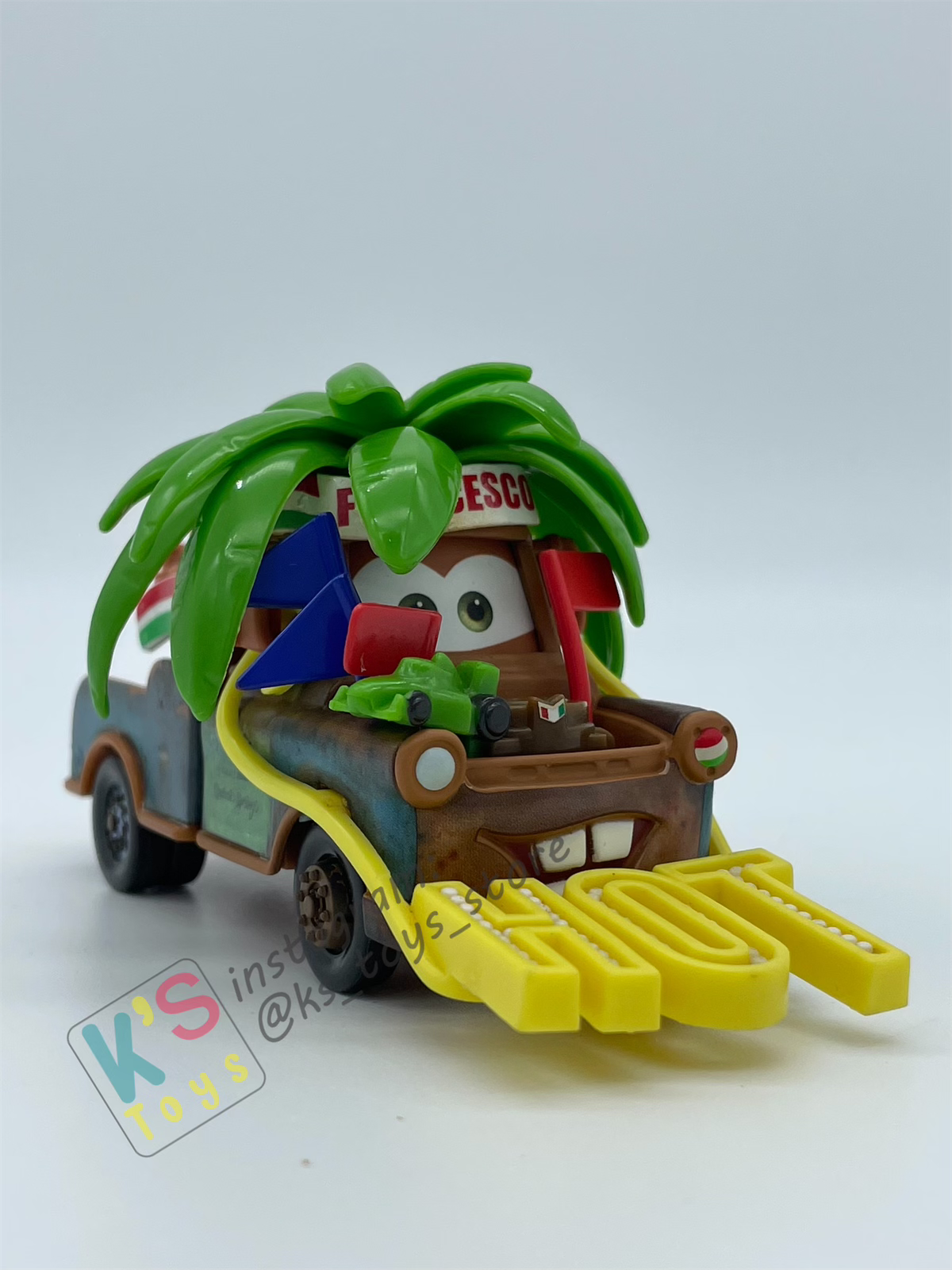 PRE-OWNED / LOOSE DISNEY PIXAR CARS - "FRANCESCO FAN MATER" - CARS 2 MATERS SERIES - DISPLAYED CONDITION